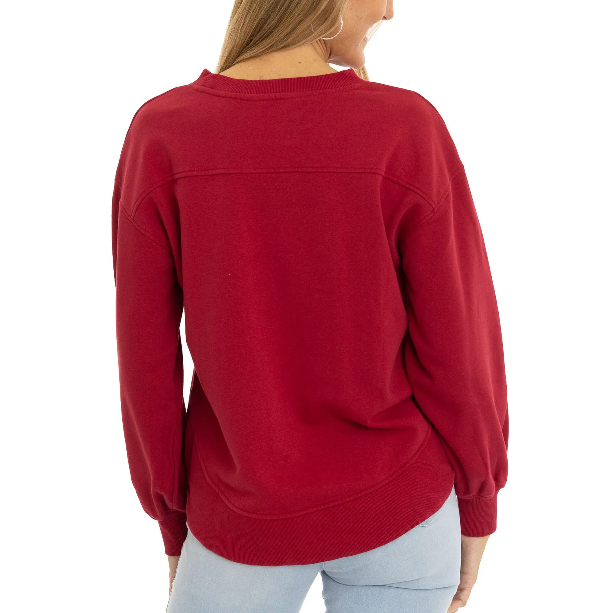 Women's  Cardinal Arkansas Razorbacks Yvette Pullover Sweatshirt