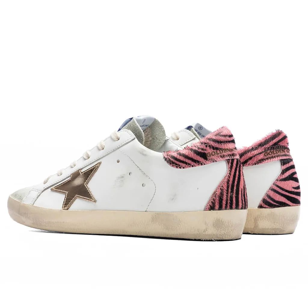 Women's Super-Star Sneakers - White/Taupe/Pink Black