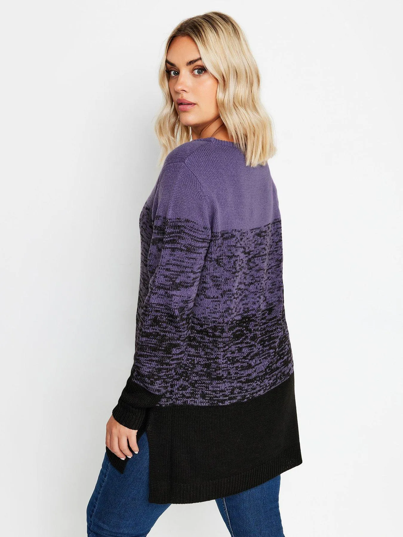 Yours Curve Colourblock Jumper