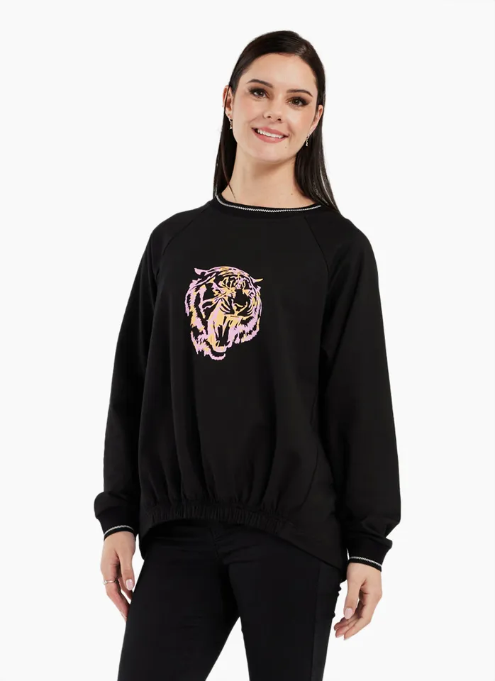 Zafina Marissa Jumper - Black