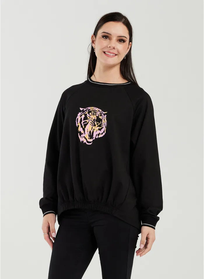 Zafina Marissa Jumper - Black