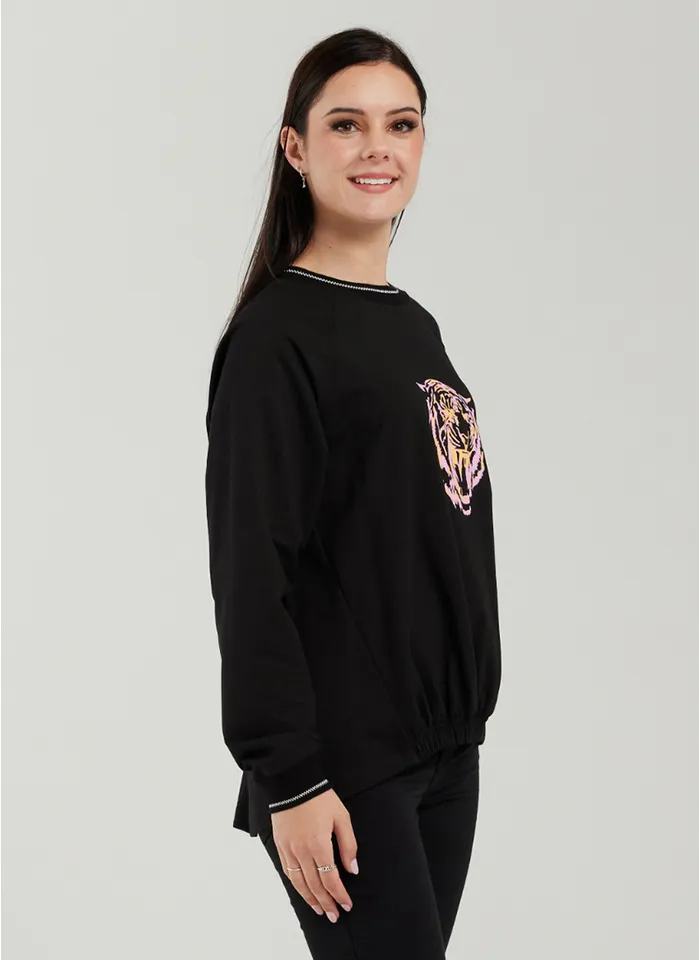 Zafina Marissa Jumper - Black