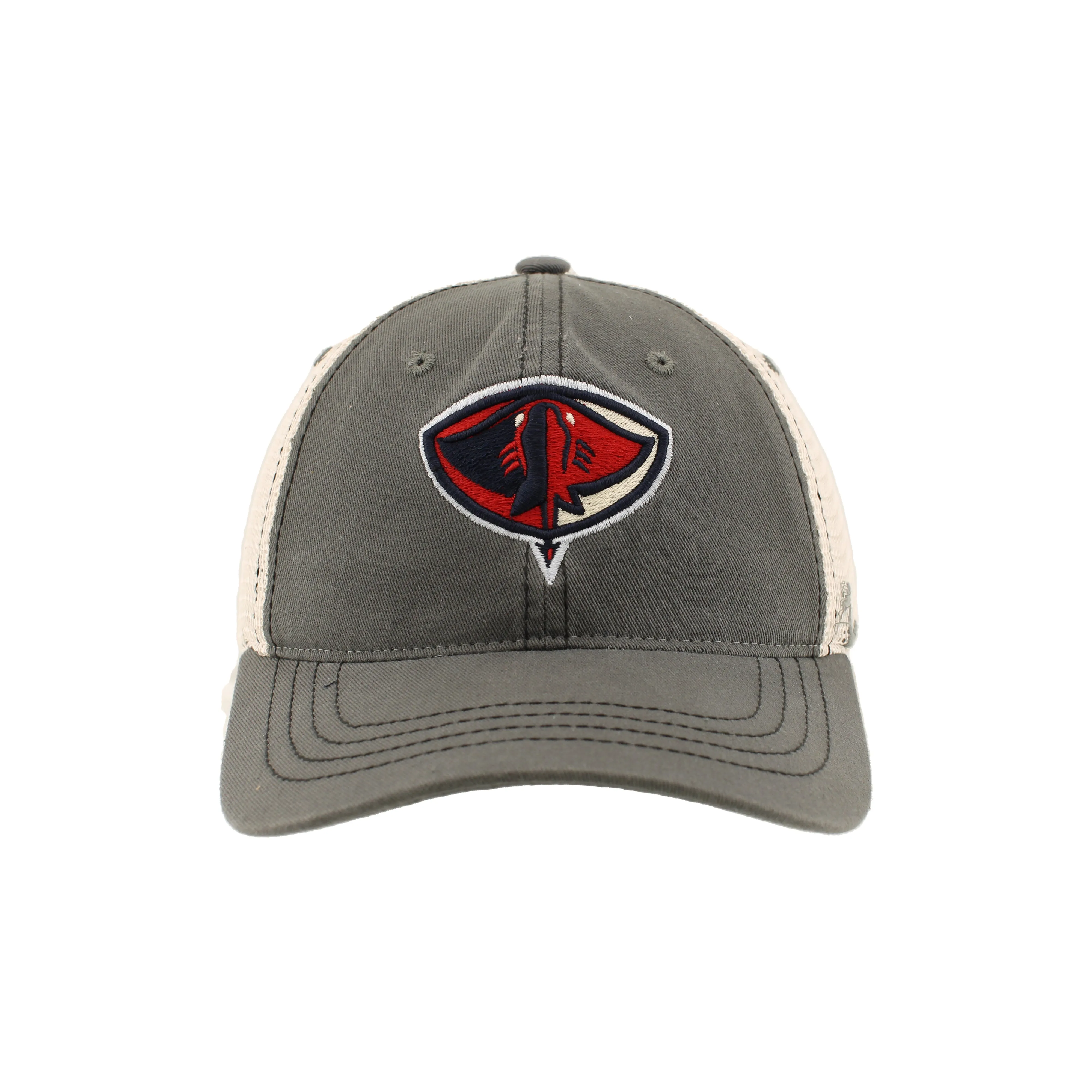 Zephyr Grey Stingrays Logo Snapback Hat